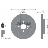 Textar Bremsscheibe 92262403 vorne, belüftet, 1 Stück