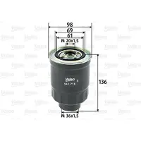 Valeo Kraftstofffilter 587716 für Daihatsu Isuzu Ford Asia Motors Ssangyong Kia