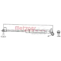 METZGER 2110376 Gasfeder Heckklappendämpfer für BMW 5 Limousine (E39) 347mm