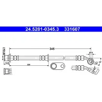 Ate Bremsschlauch 24528103453 für TOYOTA LEXUS