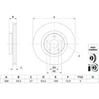 Bosch Bremsscheibe 0 986 479 H51, 1 Stück