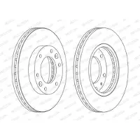 FERODO Bremsscheiben DDF1612C vorne, belüftet, 2 Stück