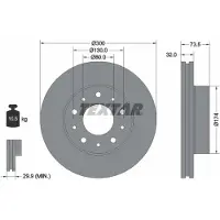 Textar Bremsscheibe 92157303 vorne, belüftet, 1 Stück