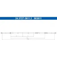 Ate Seilzug Feststellbremse 24.3727-3611.2 für Renault Wind Twingo II