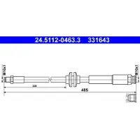 Ate Bremsschlauch 24.5112-0463.3