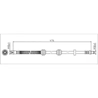 METZGER Autoteile Bremsschlauch [Hersteller-Nr. 4111788] für Mercedes-Benz
