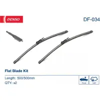 Denso Flat Scheibenwischer Set Wischerblätter Vorne für BMW 1 Schrägheck (E87) Rahmenlos