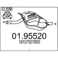 MTS Endschalldämpfer BMW 01.95520 18107507800 Endtopf,Auspuff Endtopf,Nachschalldämpfer,ESD