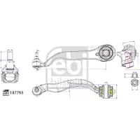 FEBI BILSTEIN 187793 Querlenker Vorne Rechts passend für MERCEDES-BENZ CLS (C218)