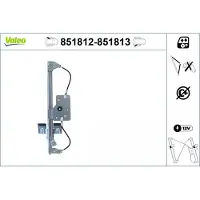 Valeo 851812 Elektrischer Fensterheber Hinten Links für CITROËN C4 Grand Picasso II C4 Picasso II Grand C4 Spacetourer (3A, 3E) C4 Spacetourer (3D)