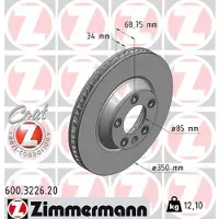 ZIMMERMANN Bremsscheibe COAT Z 600.3226.20