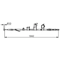 Bosch Handbremsseil Seilzug Feststellbremse für HONDA CIVIC VIII Hatchback (FN, FK) Hinten Links 1 987 482 911