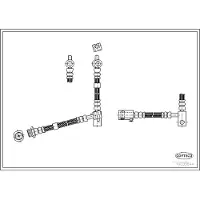 CORTECO Bremsschlauch ERSTAUSRÜSTERQUALITÄT [Hersteller-Nr. 19033544] für Nissan