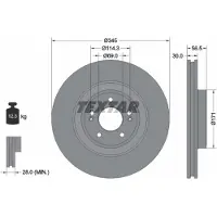 Textar Bremsscheibe 92314805 vorne, belüftet, hochkarbonisiert, 1 Stück