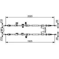 Bosch Seilzug, Feststellbremse 1987482709 für FORD