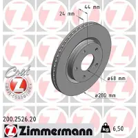 ZIMMERMANN Bremsscheibe COAT Z 200.2526.20