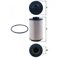 MAHLE ORIGINAL Kraftstofffilter KX 230D für VOLVO B6 Filtereinsatz