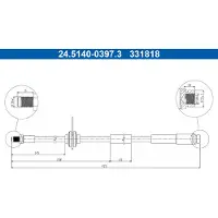 Ate Bremsschlauch 24.5140-0397.3 für Ford Focus III Turnier