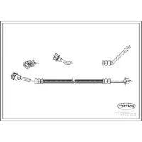 CORTECO Bremsschlauch ERSTAUSRÜSTERQUALITÄT [Hersteller-Nr. 19032305] für Nissan