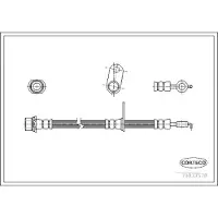 CORTECO 19033578 Bremsschlauch Vorne Rechts für TOYOTA COROLLA Verso (ZER, ZZE12, R1) COROLLA (ZZE12, NDE12, ZDE12) AVENSIS (T25) COROLLA Kombi