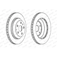 FERODO Bremsscheibe DDF1855C-1 hinten, belüftet, 1 Stück