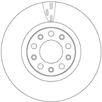 TRW Bremsscheibe DF6590S vorne, belüftet, 1 Stück