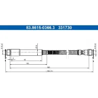 Ate Bremsschlauch 83.8615-0366.3