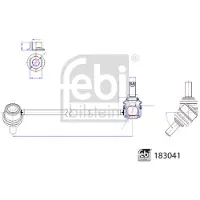 FEBI BILSTEIN Bilstein Stange/Strebe, Stabilisator [Hersteller-Nr. 183041] für Mercedes-Benz