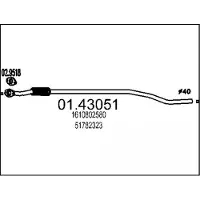 MTS Abgasrohr FIAT 01.43051 51782323,1610802580