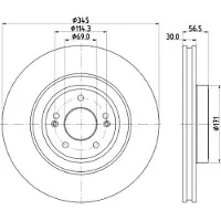 Hella Bremsscheibe PRO HC 8DD 355 132-651