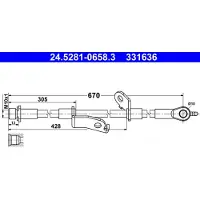 Ate Bremsschlauch 24528106583 für TOYOTA