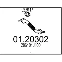MTS Abgasrohr HYUNDAI 01.20302 286101J100
