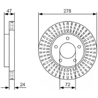 Bosch Bremsscheibe 0 986 479 A52 vorne, belüftet, 1 Stück