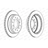 FERODO Bremsscheiben DDF1743C hinten, belüftet, 2 Stück