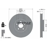 Textar Bremsscheibe 92293605 vorne, belüftet, hochkarbonisiert, 1 Stück