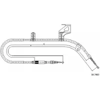 METZGER Handbremsseil Seilzug Feststellbremse für VW PASSAT Variant (3B6) Hinten Rechts 10.7483