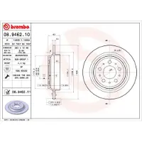 Brembo Bremsscheibe PRIME LINE - UV Coated 08.9462.11