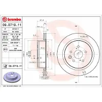 Brembo Bremsscheibe 09.D719.11, hinten, belüftet, 1 Stück