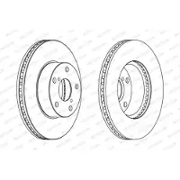 FERODO Bremsscheiben DDF1216C vorne, belüftet, 2 Stück