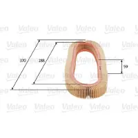 Valeo Luftfilter 585693 für Mercedes-Benz 190 123