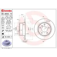 Brembo Bremsscheibe 08830211 272mm 10mm für BMW