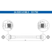 Ate Bremsschlauch 24.5201-0160.3 für Audi 80 B4 Avant A4 B5