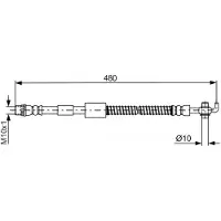 Bosch Bremsschlauch [Hersteller-Nr. 1987481687] für Peugeot, Citroën, Ds