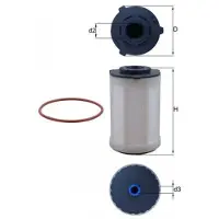 MAHLE ORIGINAL Kraftstofffilter MAHLE KX 655D