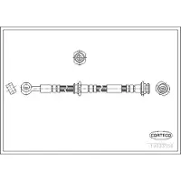 CORTECO Bremsschlauch ERSTAUSRÜSTERQUALITÄT [Hersteller-Nr. 19033558] für Nissan