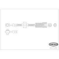 CORTECO Bremsschlauch ERSTAUSRÜSTERQUALITÄT [Hersteller-Nr. 49371485] für Opel, Chevrolet, Vauxhall
