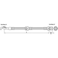 METZGER 4110192 Bremsschlauch Hinten Links für CHEVROLET NUBIRA Kombi für DAEWOO LACETTI Schrägheck (KLAN)