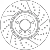TRW Bremsscheibe DF6600S vorne, belüftet, geschlitzt, hochkarbonisiert, 1 Stück