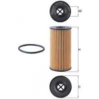 MAHLE ORIGINAL Ölfilter ox1308d Filtereinsatz 113mm für FIAT MERCEDES-BENZ NISSAN RENAULT DACIA