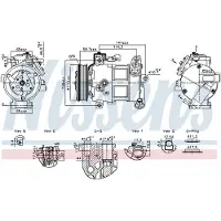 Nissens Kompressor, Klimaanlage ** FIRST FIT ** 890596